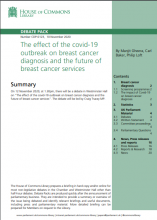 The effect of the covid-19 outbreak on breast cancer diagnosis and the future of breast cancer services: (Debate Pack Number CDP-0123)
